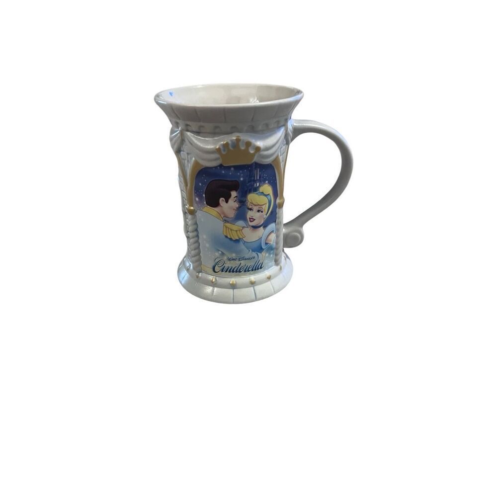 Disney Cinderella and Prince Charming Grey Castle 12 oz Ceramic Mug